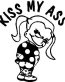Calvinette Kiss My Ass Decal