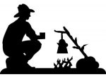 cowboy coffee decal