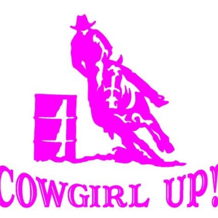 Cowgirl Up Barrel Racer Decal