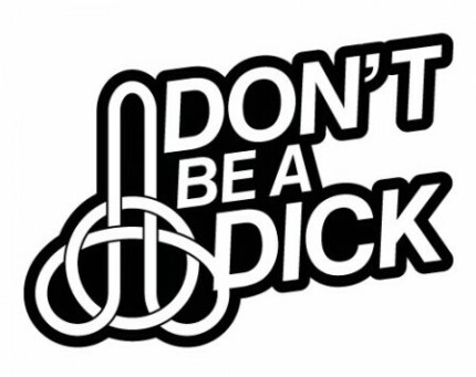 Dont Be A Dick Funny Vinyl Car Decal