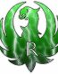 Gun Logo R - Lightning Green