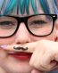 hipster olympics mustache girl