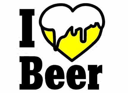 I Love Beer Sticker