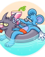 itchy and scratchy funny cartoon sticker 7