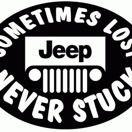 jeep never stuck funny auto decal