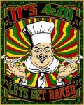 lets Get Baked Rasta Sticker