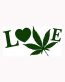 Love Weed Decal