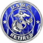 MARINE CORPS RETIRED lightning blue