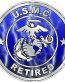 MARINE CORPS RETIRED lightning blue