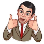 mr bean show funny car sticker 3