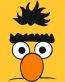 Muppet Bert SQUARE Sticker