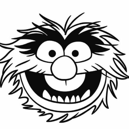 Muppet Cookie Monster Die Cut Sticker