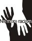 no more racism black and white hand sticker