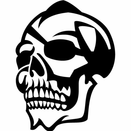 one eyed skull decal