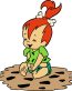 Pebbles Flintstone 5 Color Decal Sticker