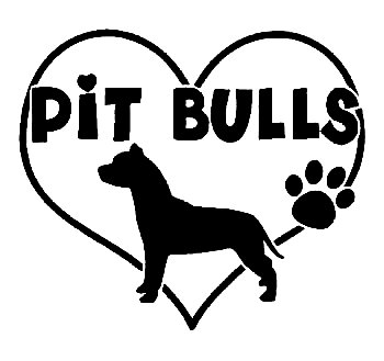 Pitbull Vinyl Car Decal 06