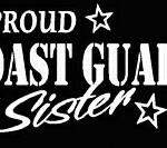 PROUD Military Stickers COAST GUARD SISTER
