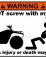 Quad Funny Warning Sticker 3