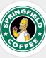 Simpson SPRINGFIELD COFFEE STICKER