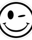 smile wink white