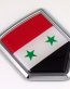 Syria 3D Adhesive Flag Crest Chrome Car Emblem