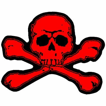 Color Skull and Crosbones Decal