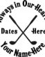 Always in Our Hearts Golf Clubs Sticker