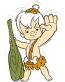 bam bam wave flinstones sticker decal