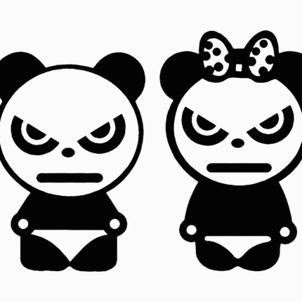 Bears Panda Wall Glass Door Window Home Car Sticker