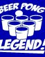 Beer Pong Legend Die Cut Decal Sticker