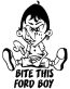 Bite This Ford Boy funny color auto sticker