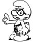 brainy smurf-diecut decal NO BACKGROUND