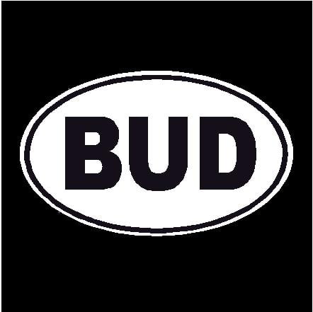 Bud Oval Decal