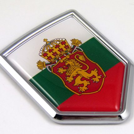 Bulgaria 3D Adhesive Flag Crest Chrome Car Emblem