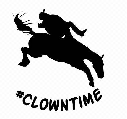 Clowntime Cowboy Die Cut Decal