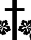 Cross Flower Die Cut Vinyl Decal Sticker