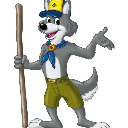 Cub Scout Wolf Mascot Sticker