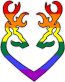 DEER HEADS HEART FILLS Pride Flag MandM