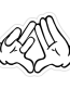 Dope Hands Triangle  Bird Sticker