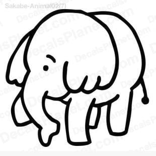 Elephant Vinyl Decal Sticker 758