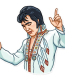 elvis presley the king music band sticker 14