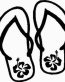 Flip Flop Flower Decals