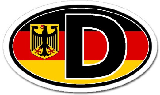 german oval sticker - Pro Sport Stickers