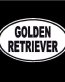 Golden Retriever Oval Decal