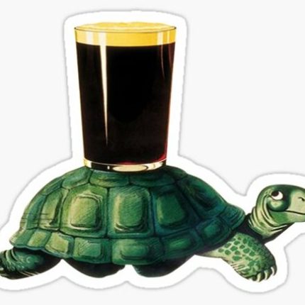 GUINNESS TURTLE FUNNY BEER STICKER