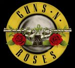 Guns and Roses Logo Round Band Sticker