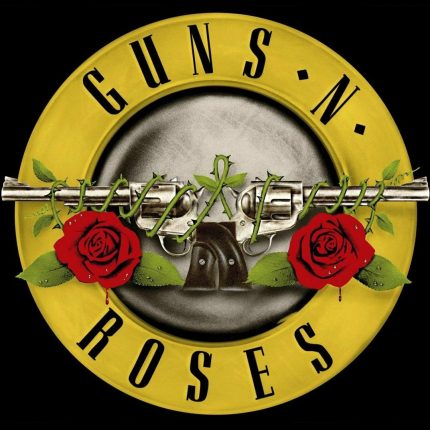 Guns and Roses Logo Round Band Sticker