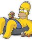 homer-simpson-POOL FLOAT DUFF BEER Sticker