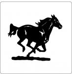 Horse Running Background Sticker