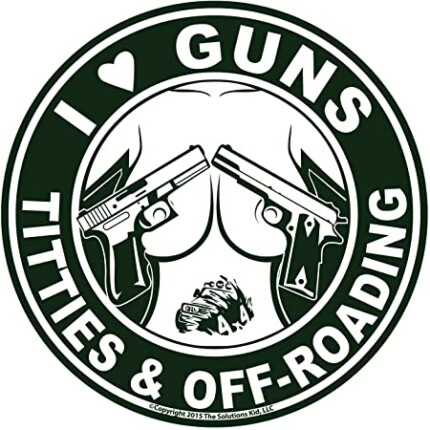 I LOVE GUNS TITTIES AND FISHING FUNNY STICKER - Pro Sport Stickers